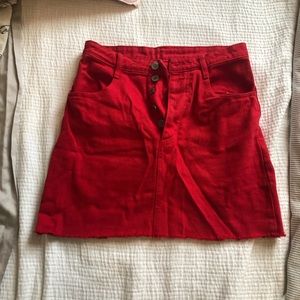 WORN ONCE Red Brandy Melville Miniskirt